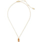 Gold-Tone Color Stone Hot Dog Mini Pendant Necklace, 16" + 3" extender