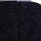 Michael Kors Collection Womens Back Zip Square Neck Speckled Dress Blue