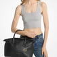 Hyde Large Pebbled Leather Satchel