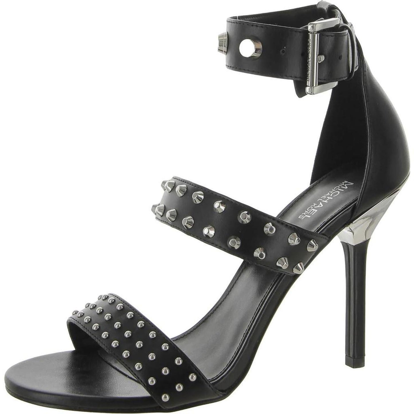 Amal Womens Leather Ankle Strap Heels