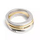 Two-Tone Signature Hallmark Tubular Band Ring Set