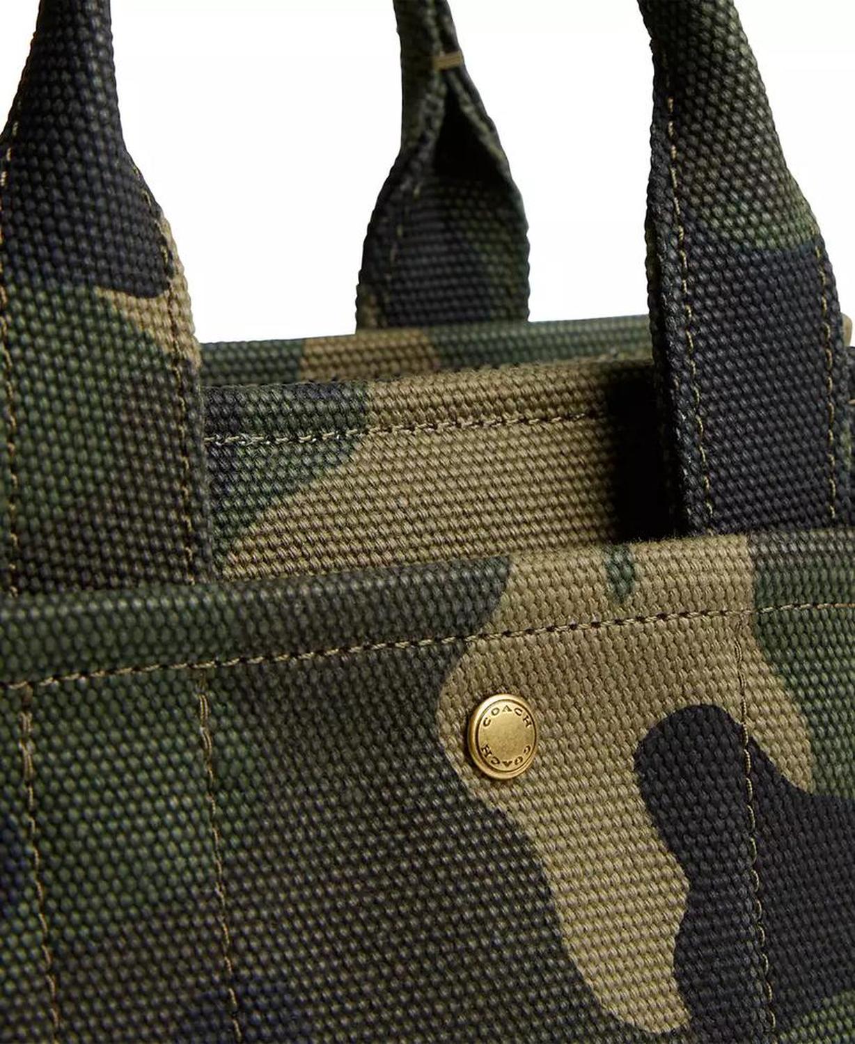 Camo Print Canvas Small Cargo Tote 20