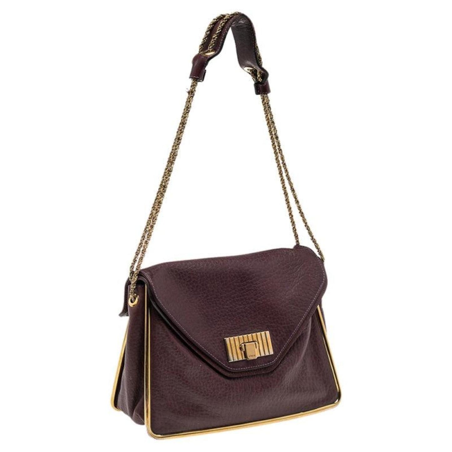 Chloe Pebbled Leather Medium Sally Flap Shoulder Bag