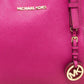 Michael Kors Fuchsia Leather Jet Set Top Zip Tote