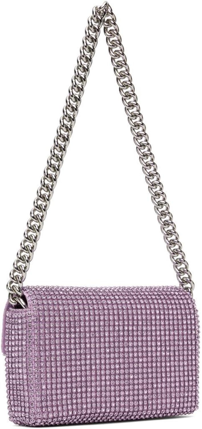 Purple 'The Rhinestone J Marc Mini' Shoulder Bag