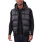 Mens Mixed Media Nylon Puffer Jacket