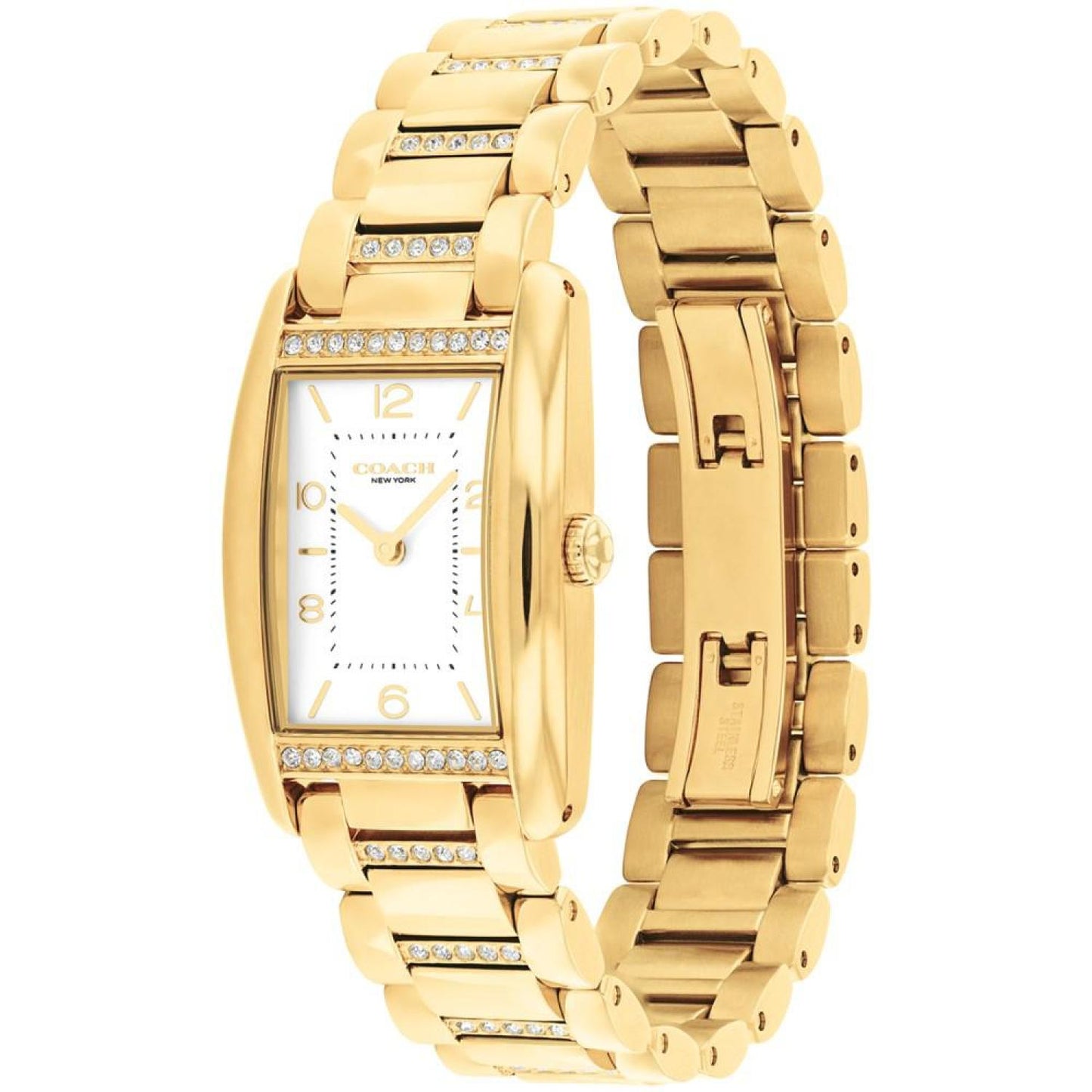 Women's Resse Gold-Tone Stainless Steel Crystal Watch 24mm