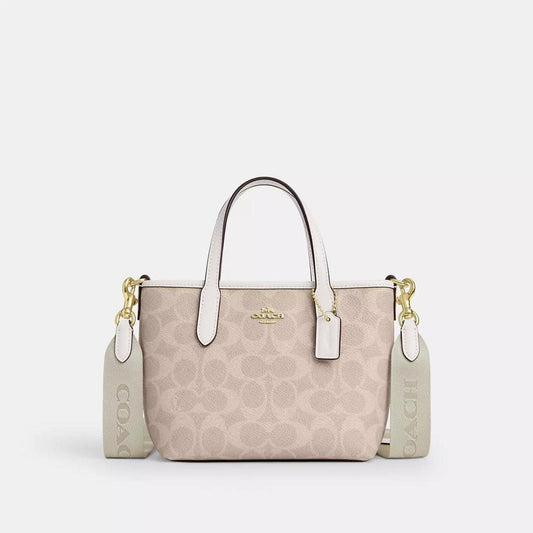 Coach Outlet City Mini Tote Bag In Signature Canvas