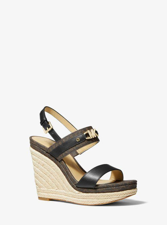 Farrah Leather Wedge Sandal