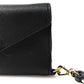 Michael Kors Womens Button Flap Saffiano Leather Wristlet Wallet Black