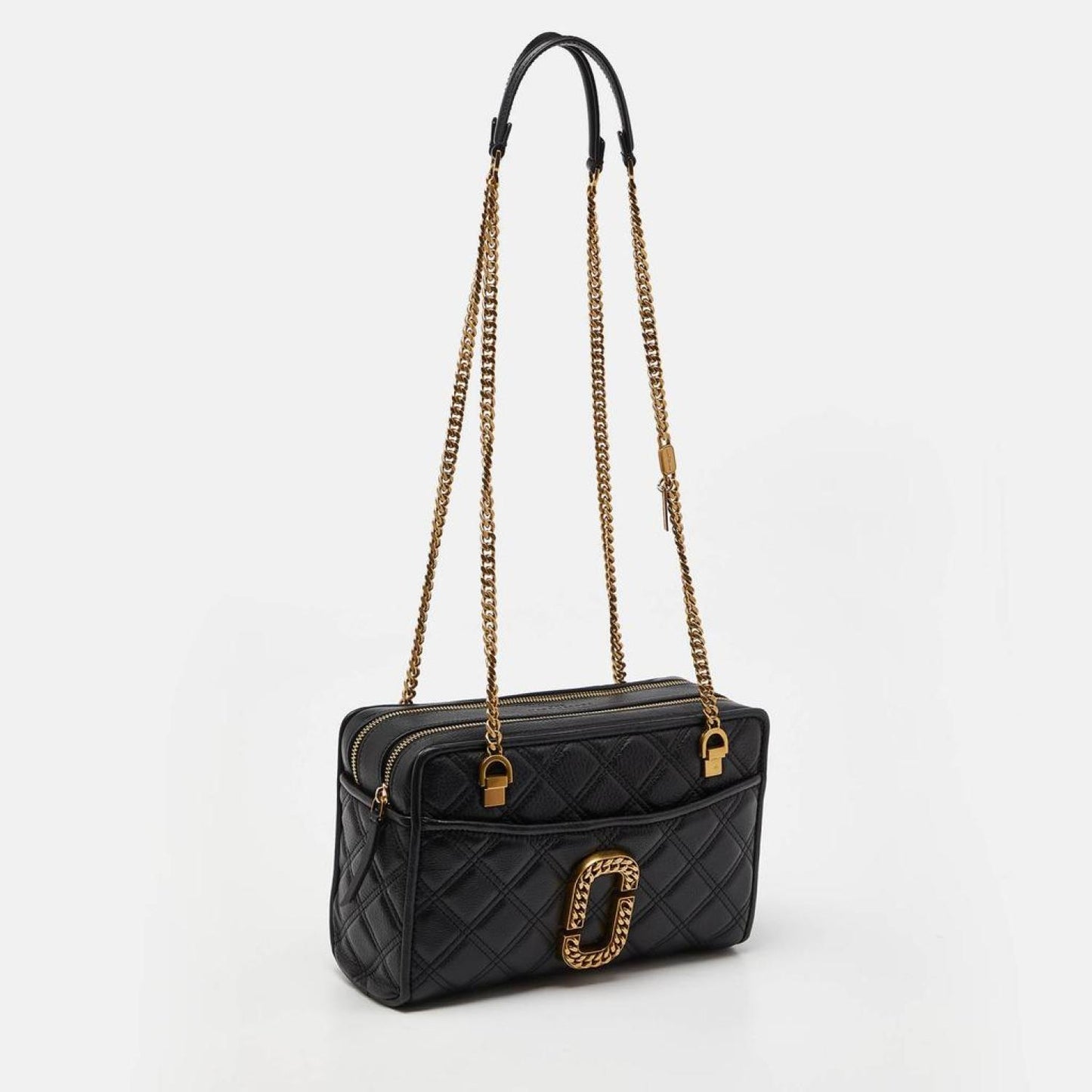 Marc Jacobs  Quilted Leather The Status Chain Shoulder Bag