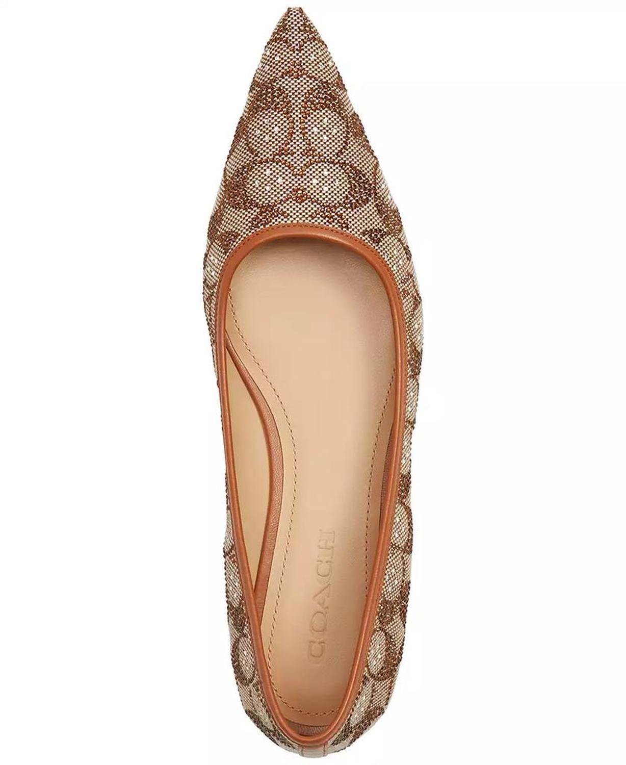 Women's Daphne Crystal Signature Pointed-Toe Flats