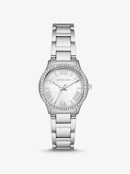 Mini Sage Pavé Silver-Tone Watch