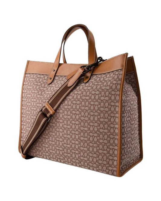 Field 40 Tote Bag - Coach - Leather - Cocoa