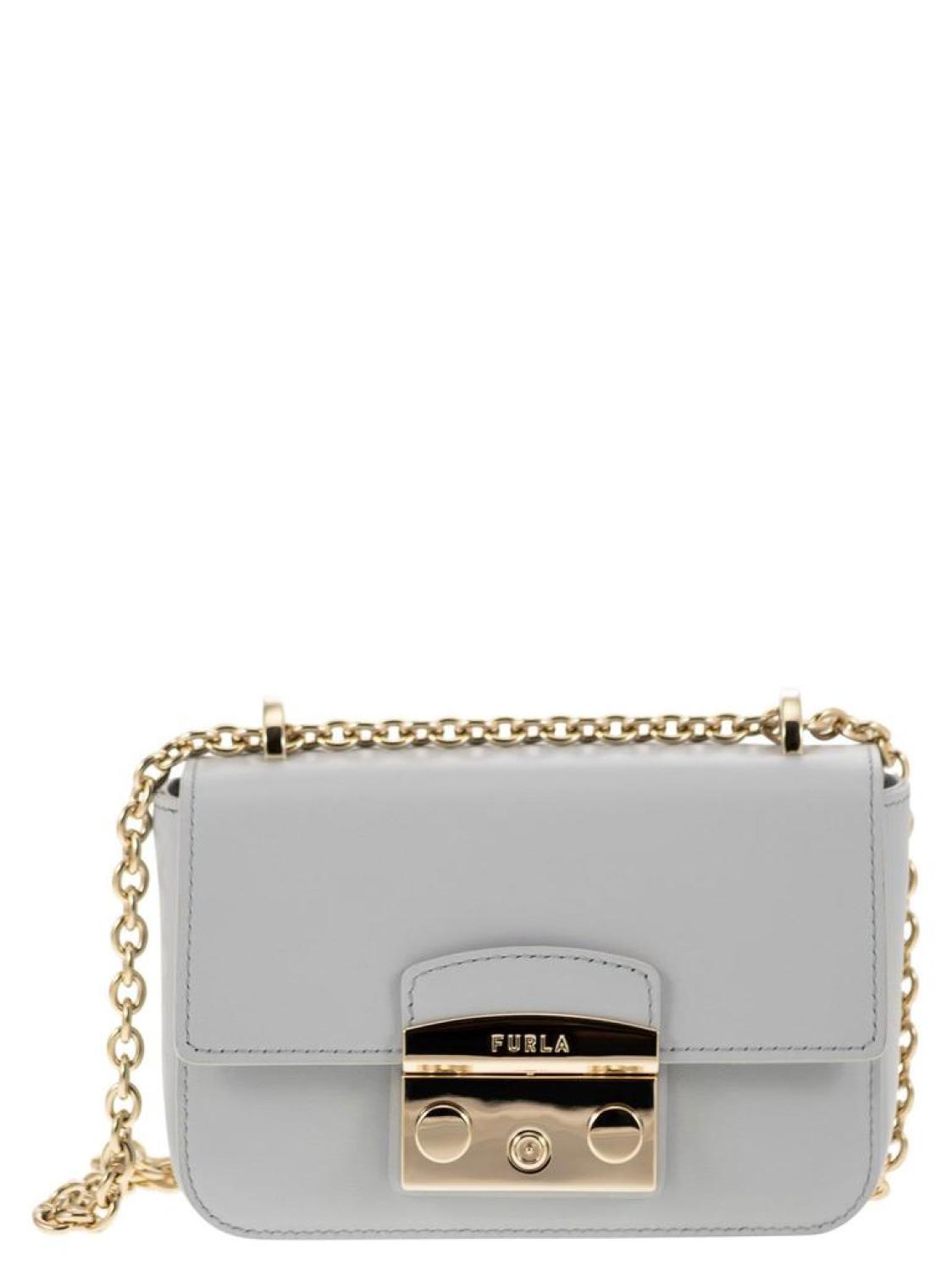 Furla Metropolis Logo Engraved Mini Shoulder Bag