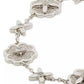 Silver-Tone Pavé Flower Charm Flex Bracelet