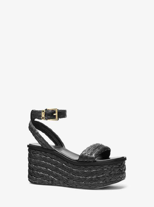 Sandra Straw Platform Sandal