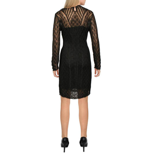 Womens Crochet Mini Sheath Dress