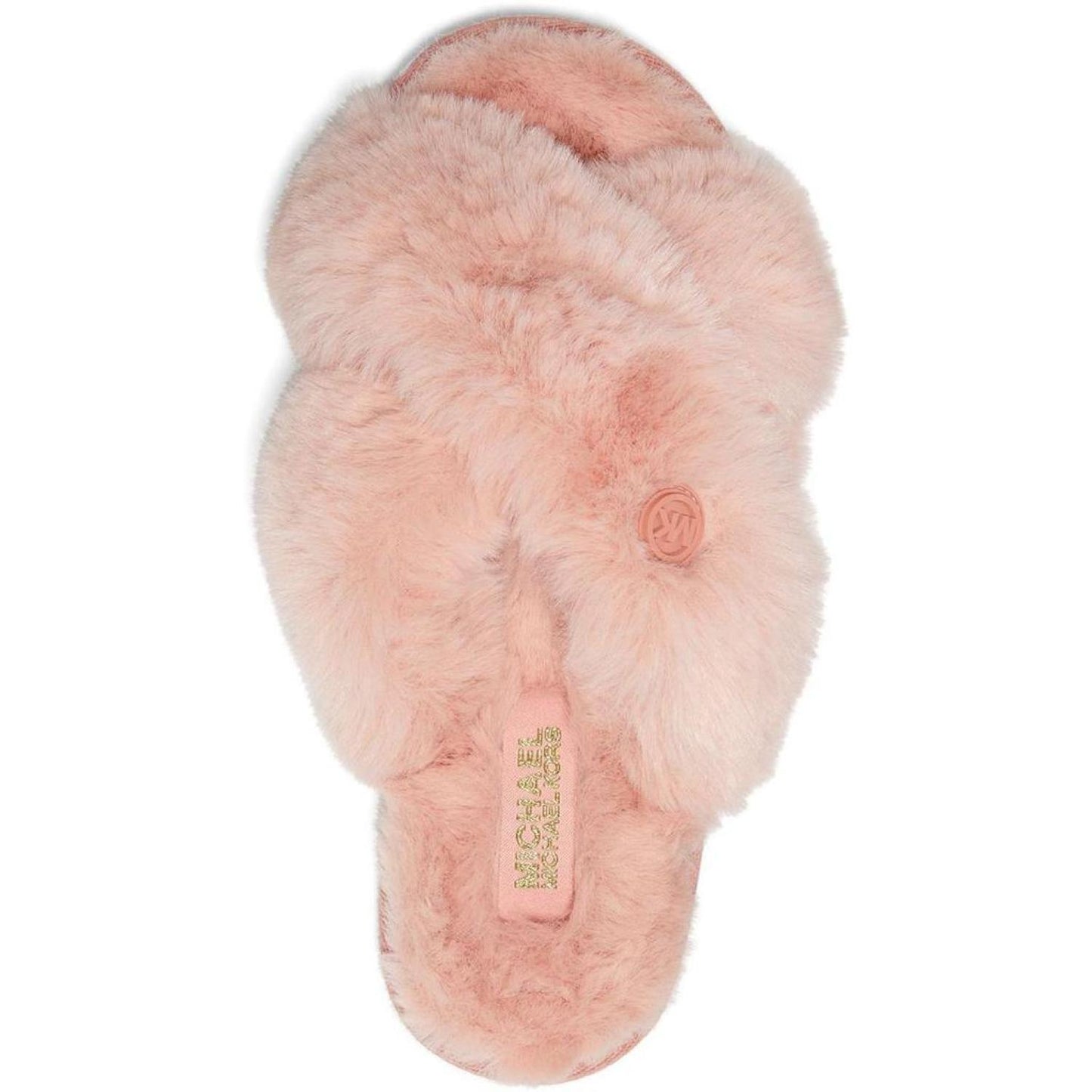 LALA Furry Womens Open Toe Slip On Slide Sandals