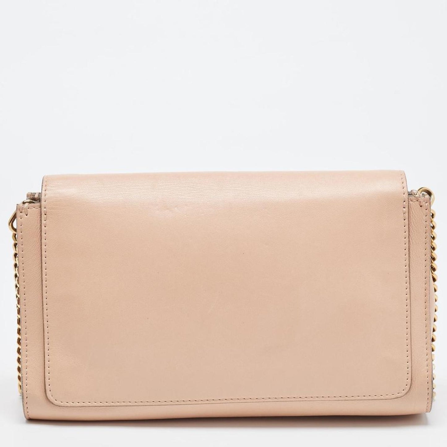 Chloe Peach Leather Elle Shoulder Bag