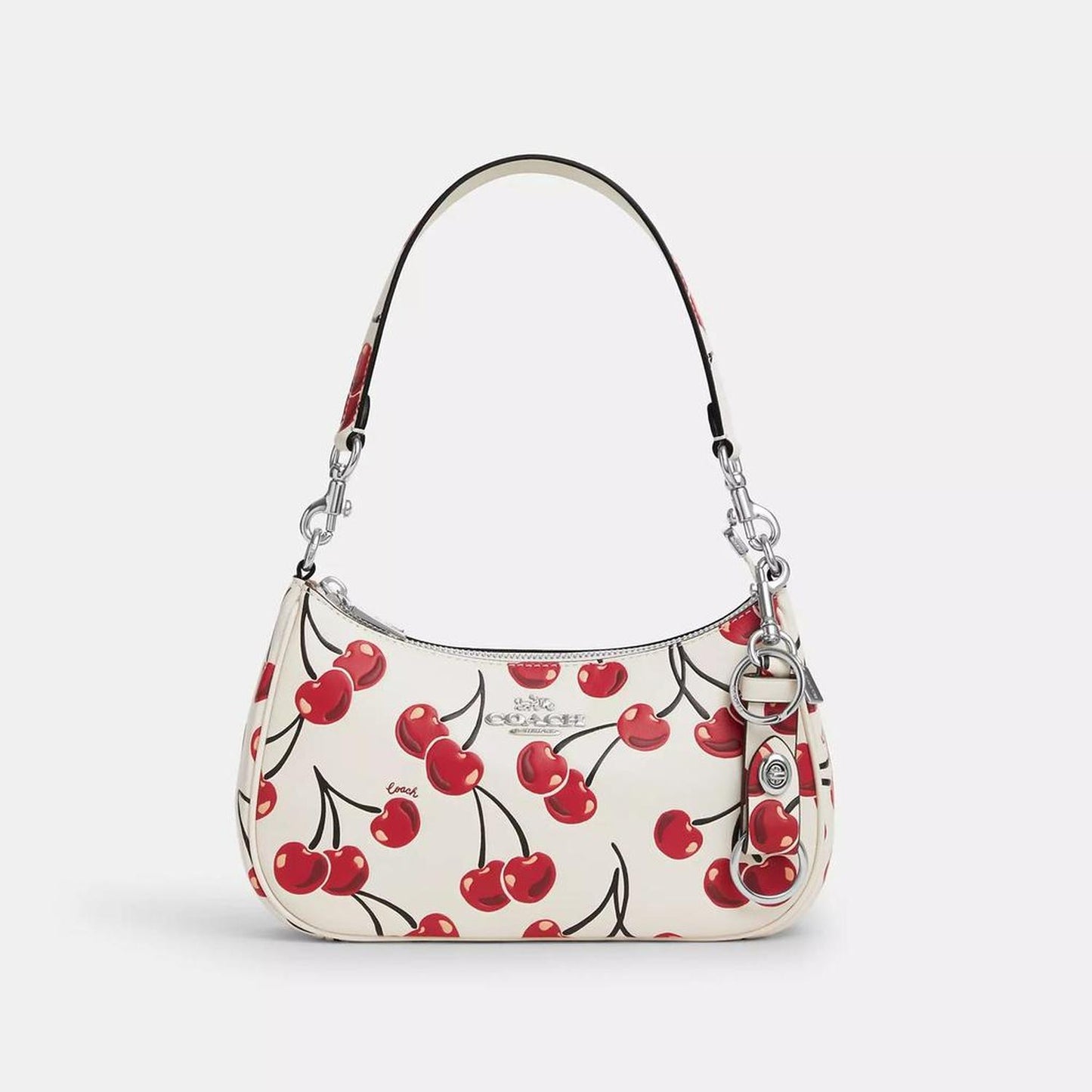 Trigger Snap Bag Charm With Cherry Print