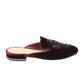 Michael Kors Crystal-Embellished Slip-On Flat Mules in Burgundy Velvet