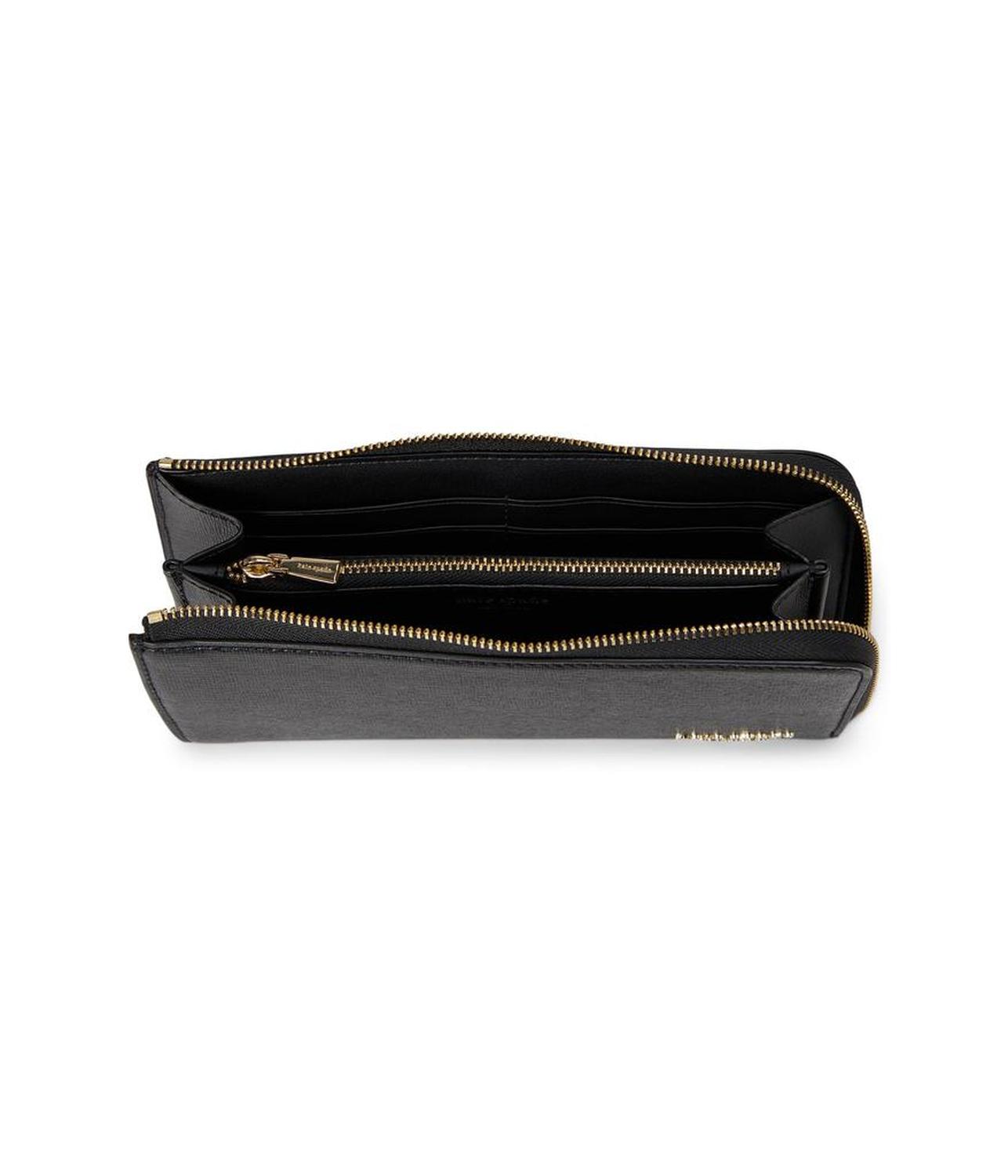 Devin Saffiano Leather Zip Around Continental Wallet