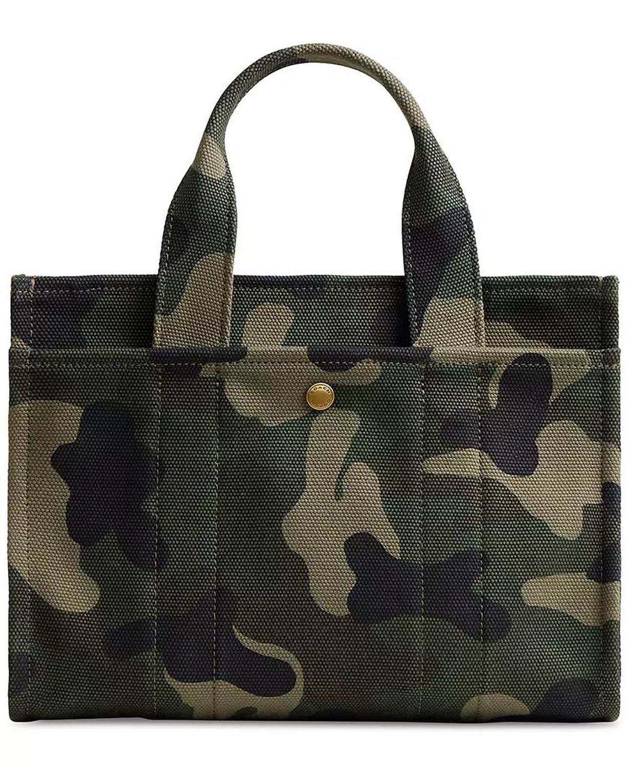 Camo Print Canvas Small Cargo Tote 26