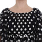 Dolce & Gabbana Elegant Polka Dotted Ruffled Dress