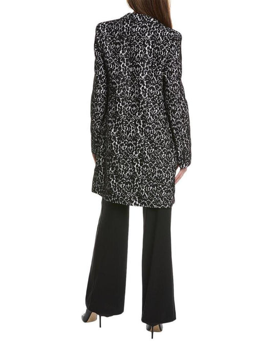 Michael Kors Collection Bonded Lace Reefer Coat