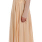 Dolce & Gabbana Elegant Beige Silk Full Length Sheath Dress