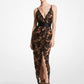 Paillette Embroidered Chantilly Lace Slip Gown