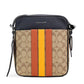 COACH Hudson 21 Signature Varsity Stripe Coated Canvas Crossbody Women's Bag