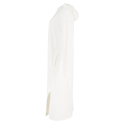 Leisure Veruska Midi Hooded Dress in White Cotton