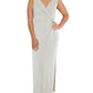 Womens Jersey Off-The-Shoulder Evening Dress