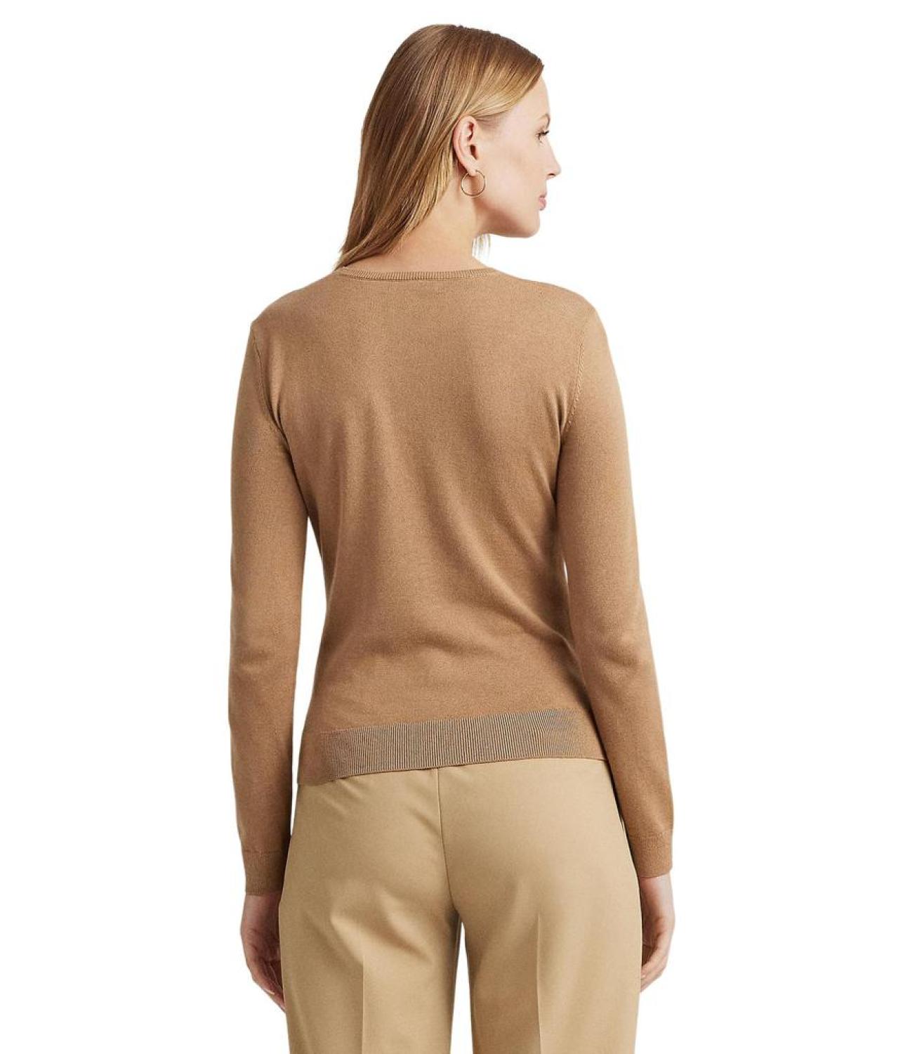 Twist-Front Cotton-Blend Sweater