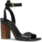 Petra Womens Leather Ankle Strap Heel Sandals