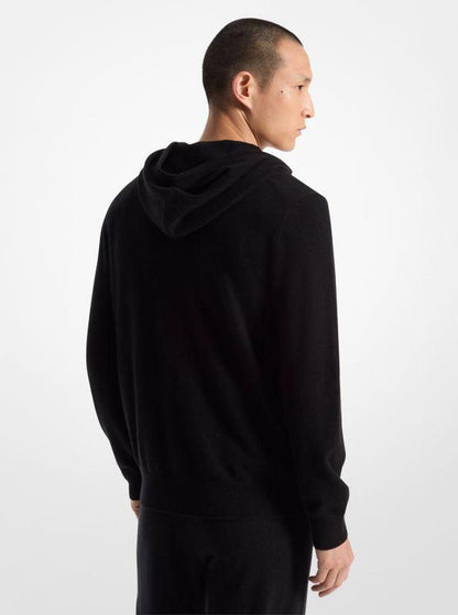 Wool and Cashmere Blend Zip-Up Hoodie