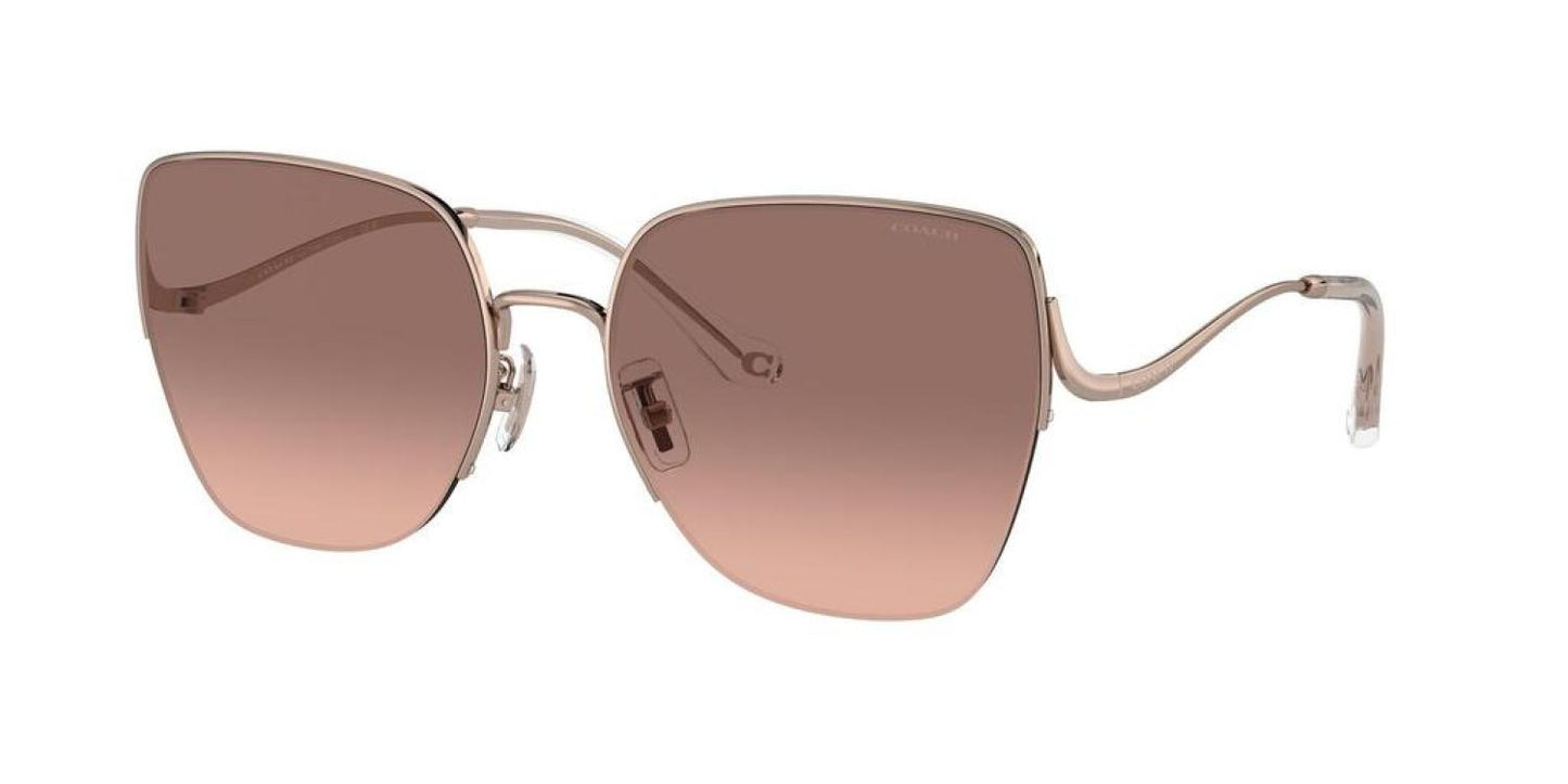 Coach Women's 60mm Shiny Rose Gold Sunglasses