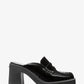 Eden Crackled Patent Leather Platform Mule