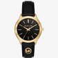 Slim Runway Gold-Tone and Leather Watch