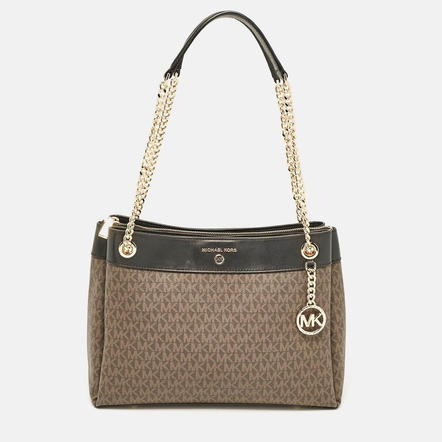 Brown/black Signature Canvas Susan Shoulder Bag