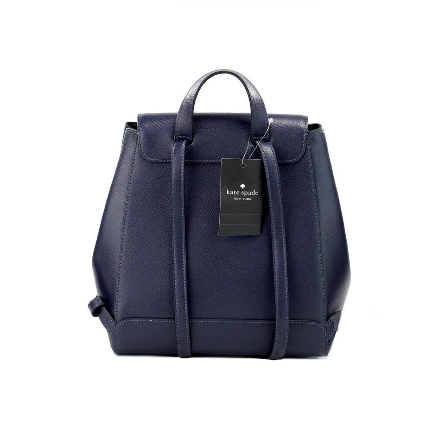 Kate Spade Madison Navy Saffiano Leather Medium Flap Shoulder Backpack Women's Bag