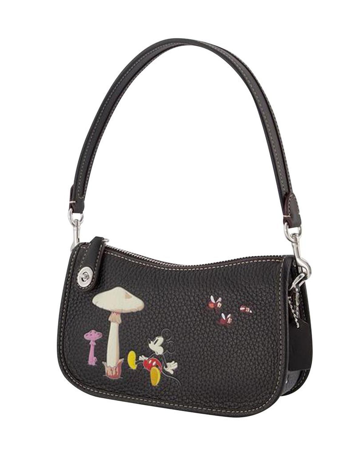 Hobo Bag Swinger 20 Disney - Coach - Leather - Black