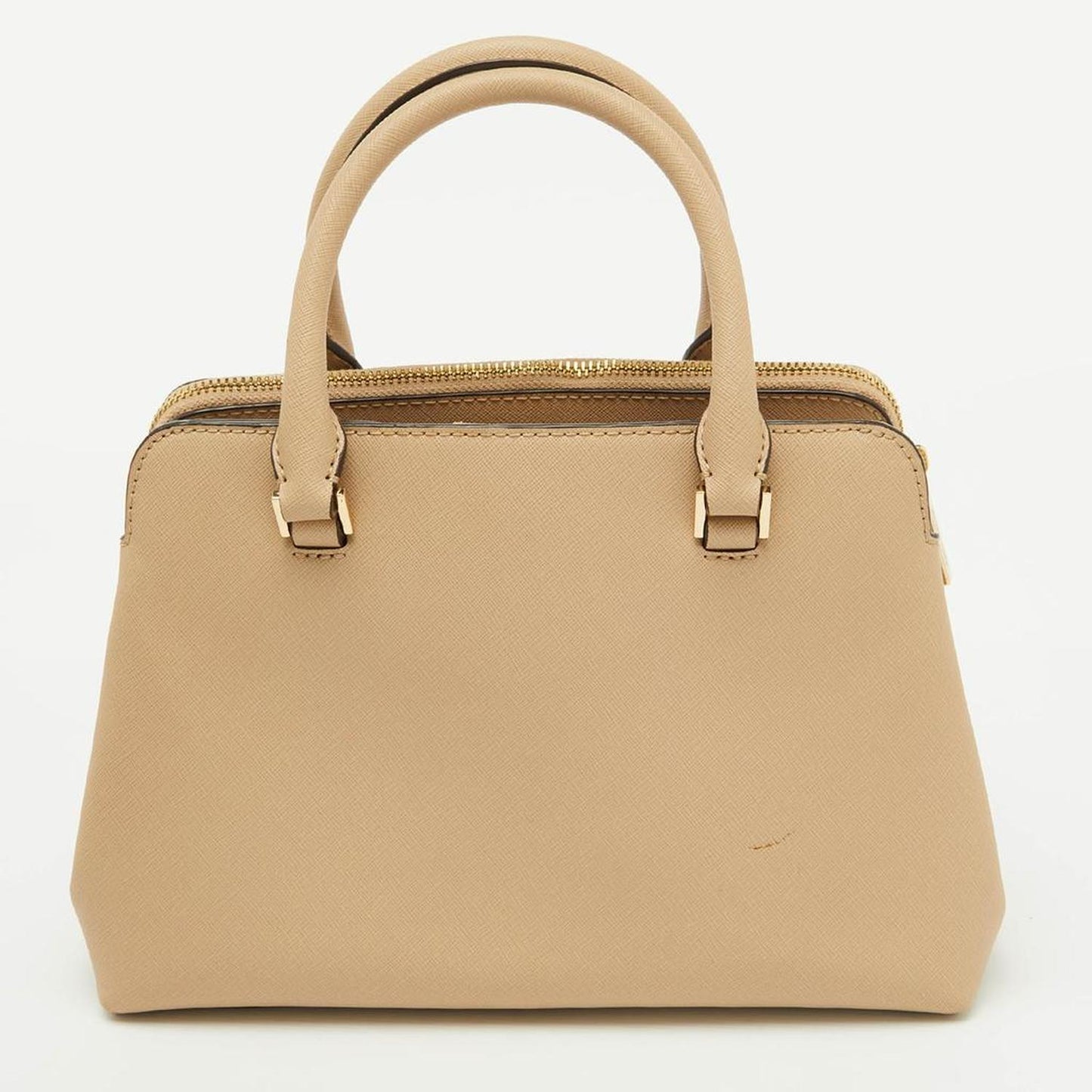 Beige Leather Small Idina Satchel