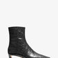 Cosmo Crocodile Embossed Leather Kitten Boot