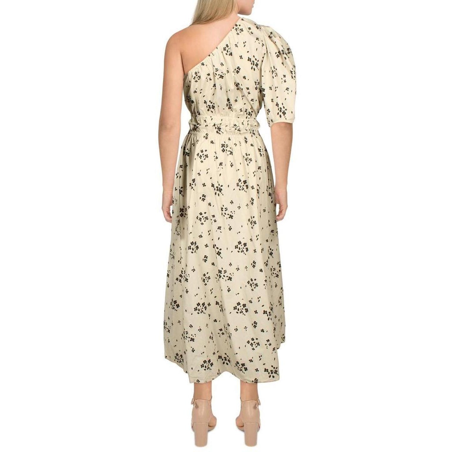 Womens Smocked Long Fit & Flare Dress