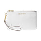 Adele Double-Zip Pebble Leather Phone Wristlet