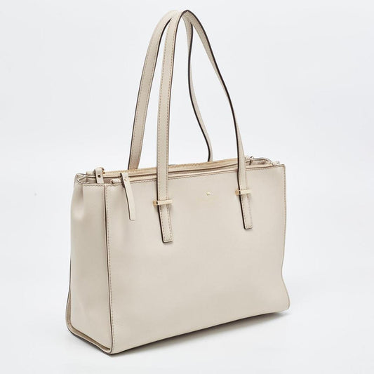 Kate Spade Light Beige Leather Cedar Street Jensen Tote