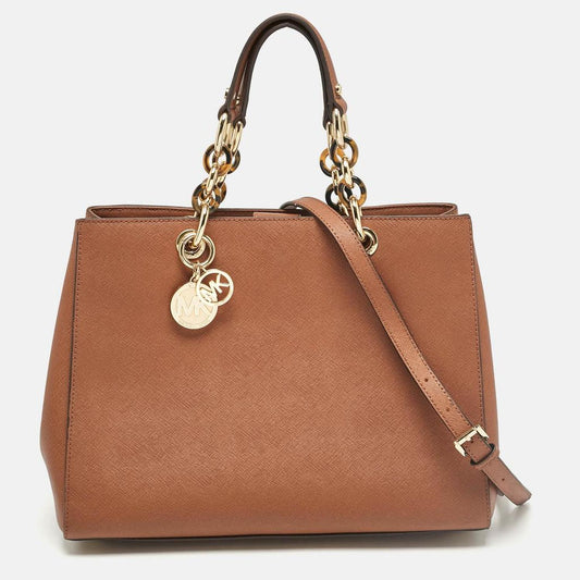 Michael Kors Brown Leather Large Cynthia Tote